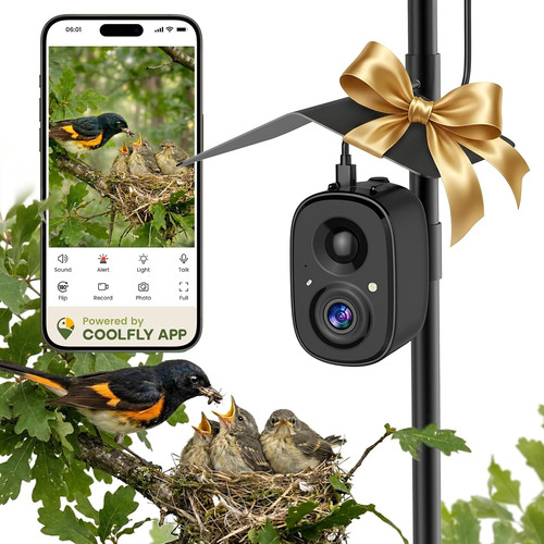 Smart bird feeder camera solar - camera,