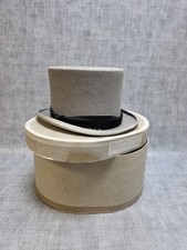 Antique Vintage Gentleman's Grey Top Hat  Linney London - size 7 1/8