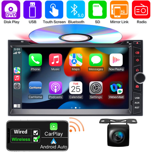 Double din car cd dvd - double,