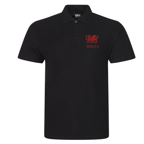 Welsh dragon polo shirt - welsh,