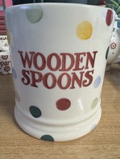 Emma Bridgewater Polka Dots WOODEN SPOONS / Utensils Pot Ceramic