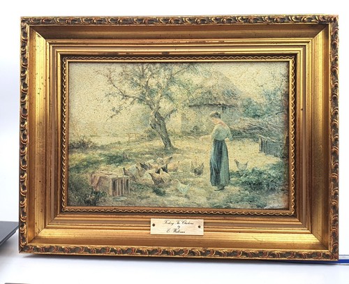 Antique oil painting - , canvas
