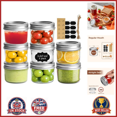 Mini mason jars 120ml pack - jars,