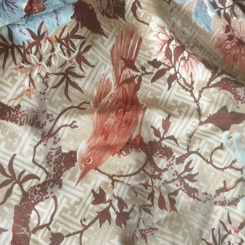 Vtg 70s sgl - curtain, brown