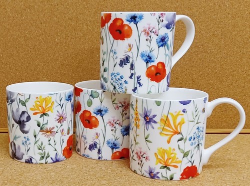 Wildflowers meadow mugs - mugs, set