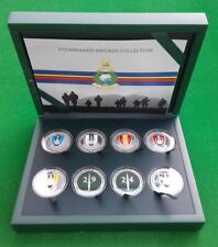 THE 3 COMMANDO BRIGADE COLLECTION - SET OF 8 COINS - BOXED.