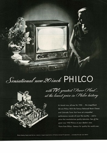 1952 philco television - 1952,