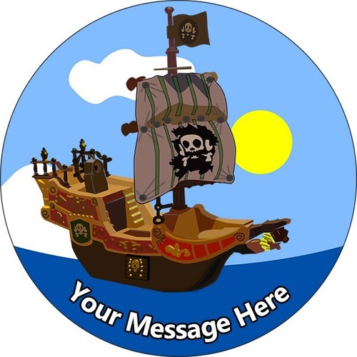 Pirate ship personalised - pirate, cake