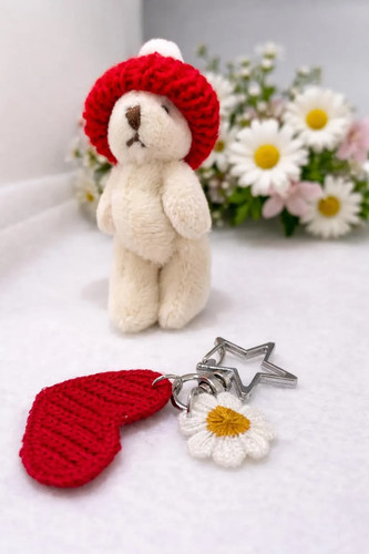 Cute bear figurine floral - cute,