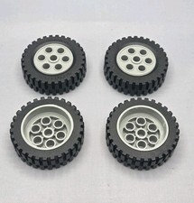 LEGO (4) Grey Wheels 30mm D. x
