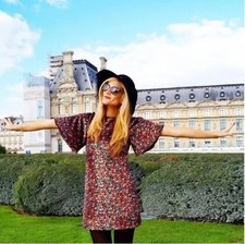 Zara Velvet Floral Dress With