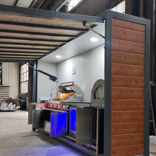Closable Outdoor BBQ Kitchen