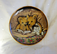 Franklin Mint Bedtime Story Teddy Bear Plate