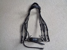 Jeffries IR Comfort Crank Double Weymouth/Snaffle Bridle black cob size