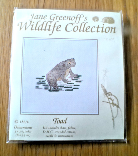 Toad cross stitch kit jane - toad,
