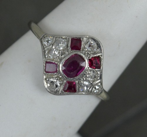 Art deco ruby - deco, cut
