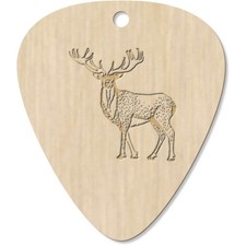 7 x 'Majestic Stag' Guitar Picks / Pendants (GP00012107)