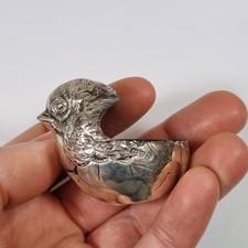 Antique Silver Chick Pin