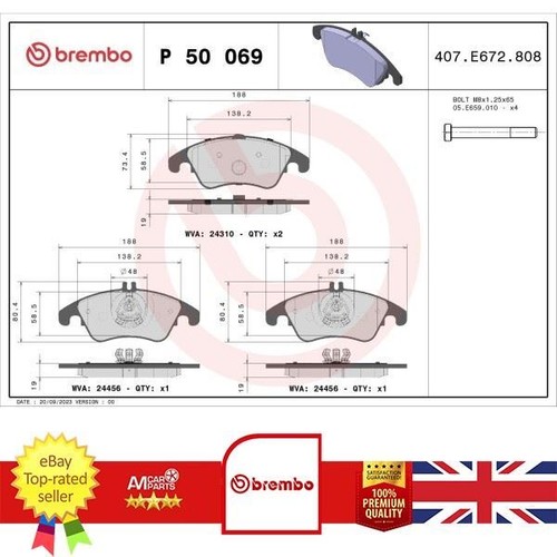 Brake pad set for - brake,
