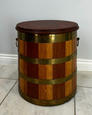 Antique vintage wood and brass