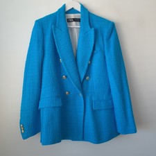 Zara classic blue textured - zara,