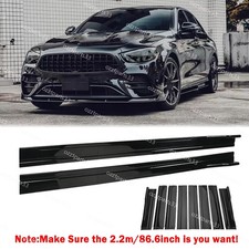 Glossy Black 86.6'' Side Skirt Extension For Benz W211 W212 W213 E Class AMG UO