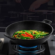 Cast Iron Large Deep Wok