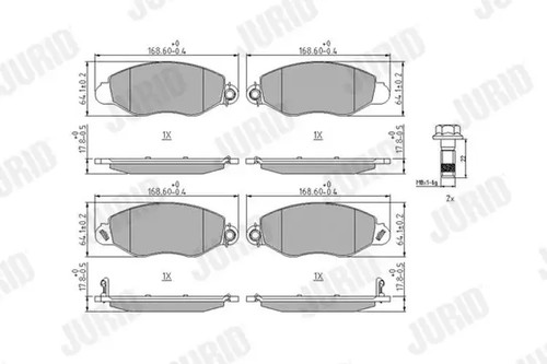 Brake pads 573110j jurid - pads,