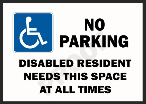 Disabled parking only metal - parking,
