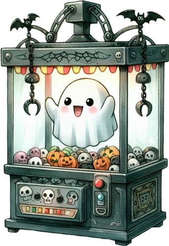 Halloween claw machine - halloween, ghost