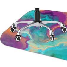 Hardwood protector chair mat Pad under Office Desk PVC Colourful designs 100x70