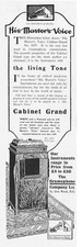 HIS MASTERS VOICE (HMV) Gramophone Cabinet Grand - Antique Advert 1912