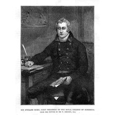 EVERARD HOME First President Of Royal College of Surgeons - Antique Print 1886