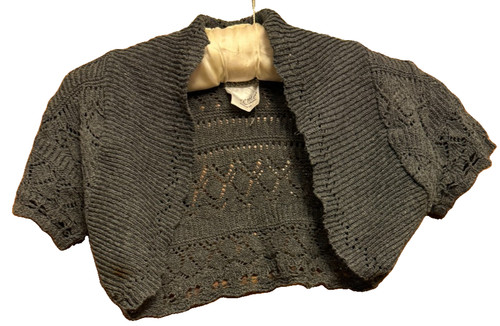Ladies grey knitted boloro - a,