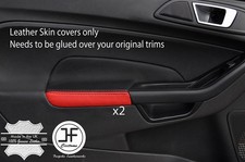 BLACK & RED LEATHER 2X DOOR