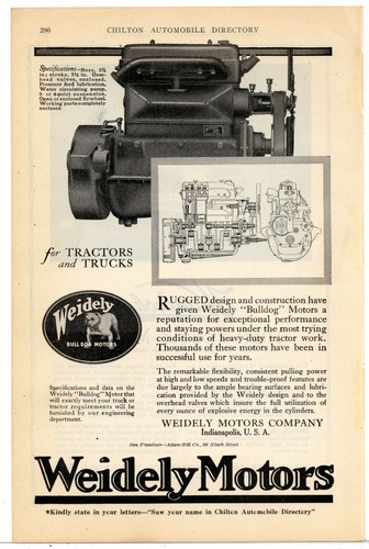 1920 weidely motors - weidely,