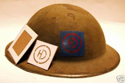 British helmet stencil 51st - british,