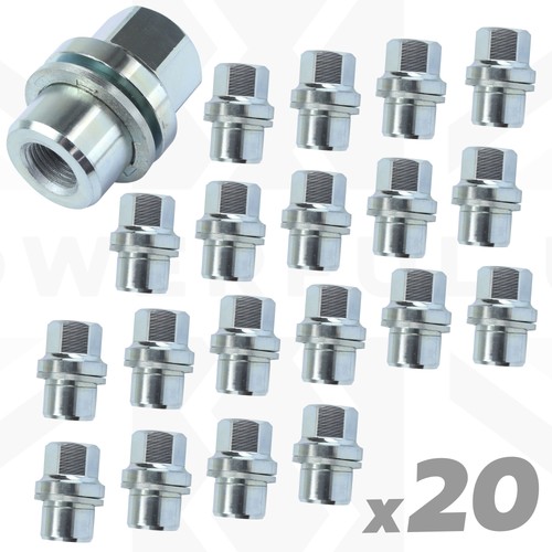 20pc silver alloy wheel nuts - 20pc,