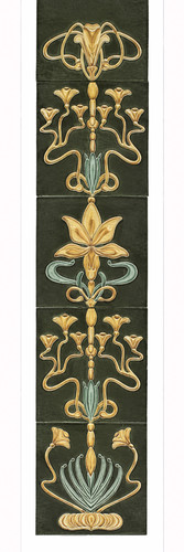 Set vintage art nouveau - art,