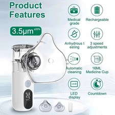 Portable Nebulizer for Adults & Kids, Nebulizer Machine with LED Display 3 Level