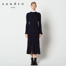 Sandro Peau Deep Navy Knit
