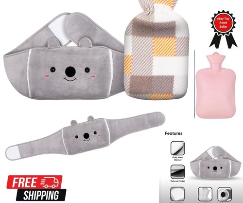 Hot water bottle cover with - water,