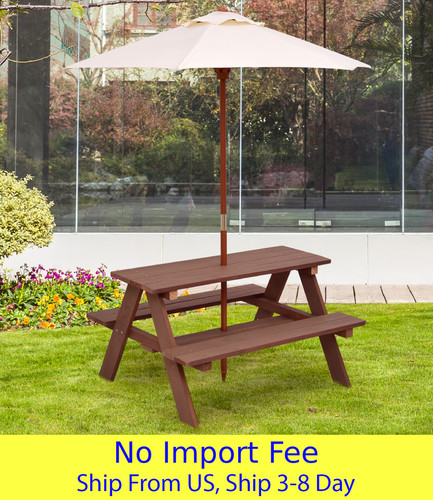 Children wooden picnic table - wooden,