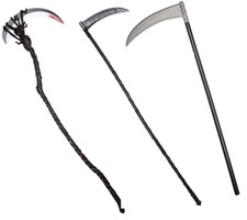 Grim Reaper Scythe Adults Halloween Weapon Ghost Ghoul Kids Fancy Dress