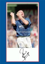 RANGERS FC LEGEND PAUL GASCOIGNE GAZZA PLAYING FLUTE SIGNED PRE-PRINT A4 PRINT