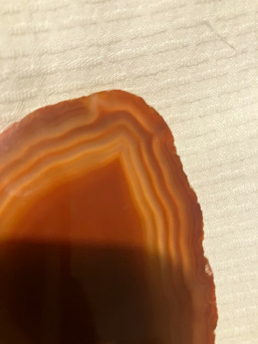 Banded agate slice - banded,