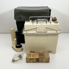 Vintage METER CONTAMINATION NO. 1 Cold War 1955 Geiger Counter with Bag & Extras