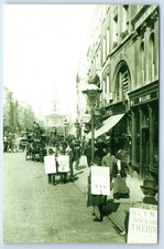 London The Strand 1894 Sandwich Board Men Nostalgia Postcard 
