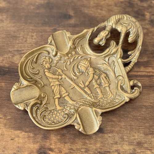 Vintage art nouveau brass - art,