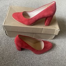 Clarks Kaylin Cara red suede court shoes size 7 D Cushion RRP 94£